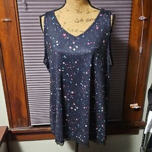 Starry Night Sleeveless Top